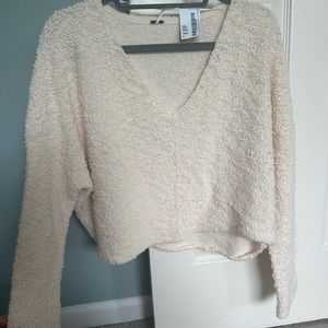 Free people brand new with tags cream textured sweater